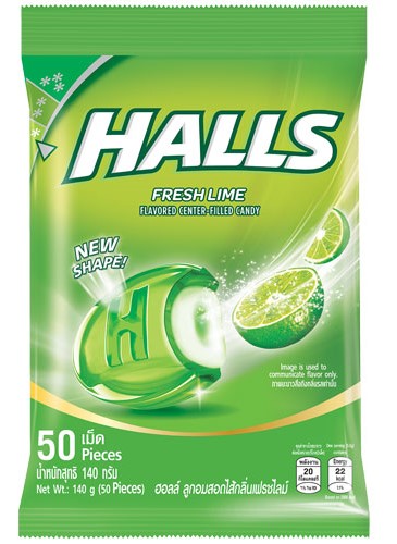 Halls Fresh Lime 140g